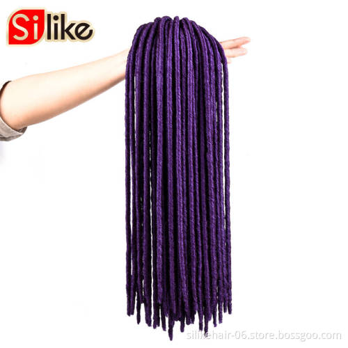 Dreadlocks Crochet Braids Soft Faux Locs Crochet Hair Synthetic Braiding Hair Faux Locs straight Curls Ends SoftCrochet Hair